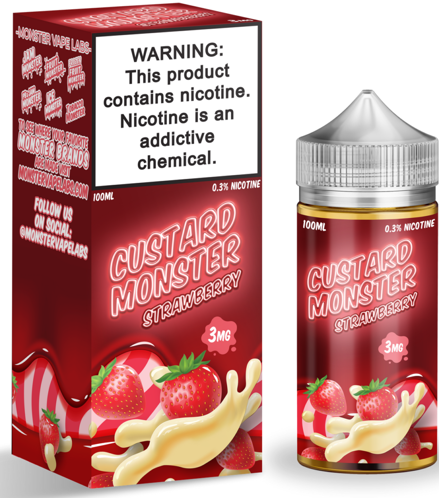 Strawberry – Custard Monster Salt E-Liquid 100ML