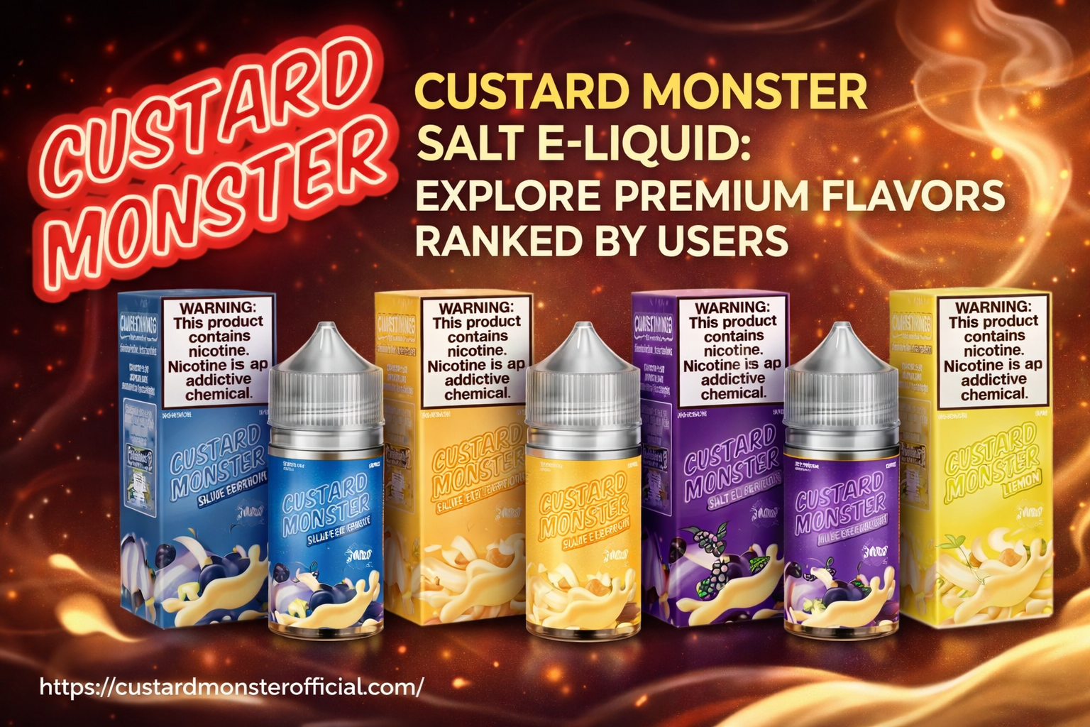 Custard Monster Salt E-Liquid: Explore Premium Flavors Ranked By Users 1 Custard Monster E Liquid
